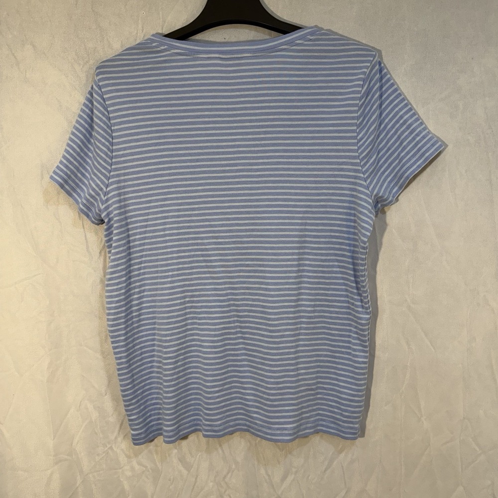 Vineyard Vines Women's XL Linen Striped V Neck Short Sleeve T-Shirts Lot Of 3 - Picture 8 of 9